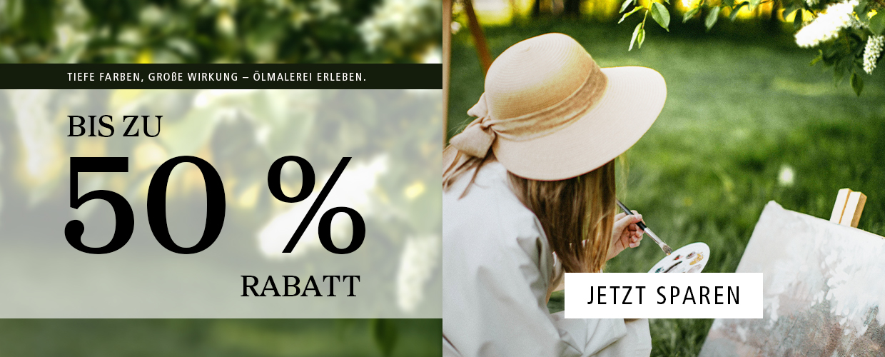 Tiefe Farben, große Wirkung – Ölmalerei erleben. Bis zu 50 % Rabatt