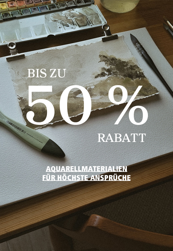 Aquarellmaterialien für höchste Ansprüche – bis zu 50 % sparen!