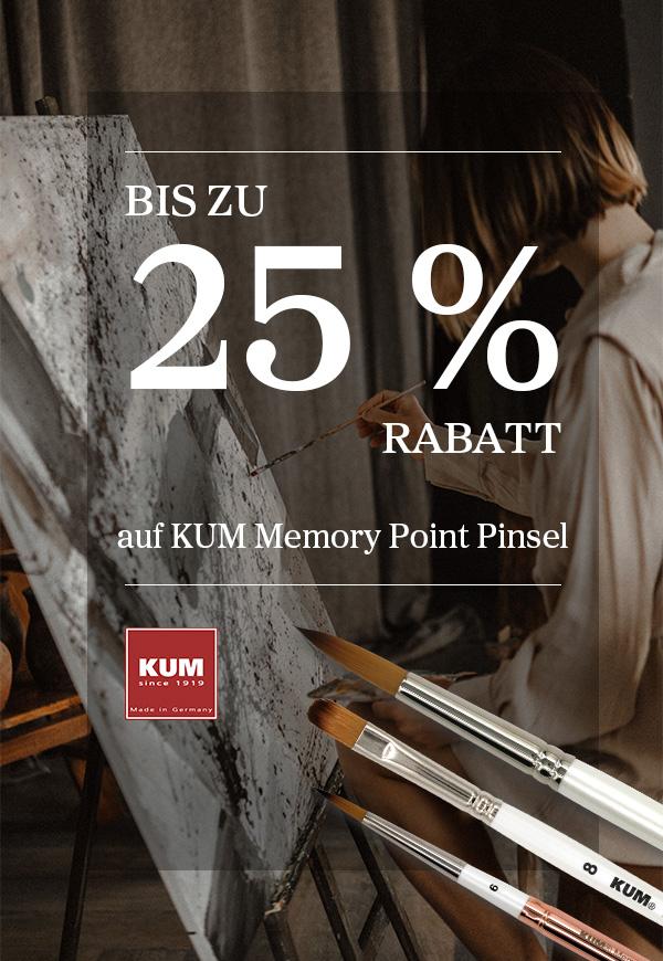Präzision trifft Ersparnis: Bis zu 25 % auf KUM Memory Point Pinsel